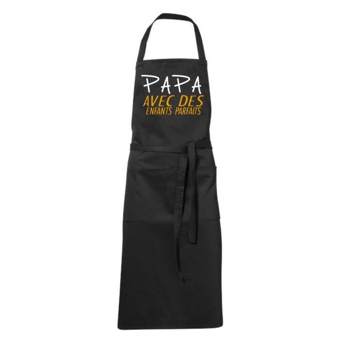 Tablier de cuisine Humoristique - PAPA ENFANTS PARFAITS - fete des Pères