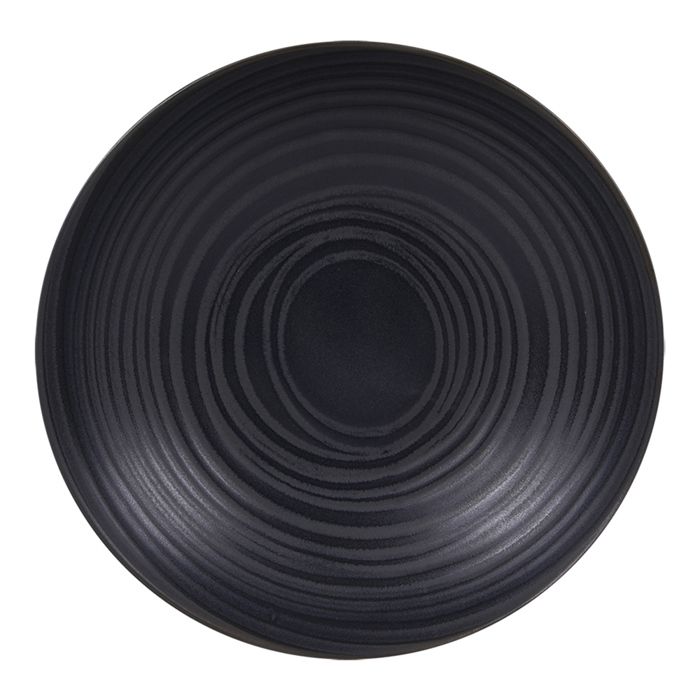 Assiette creuse 22.5 cm moon noir (lot de 6) - Table Passion NEURE Noir
