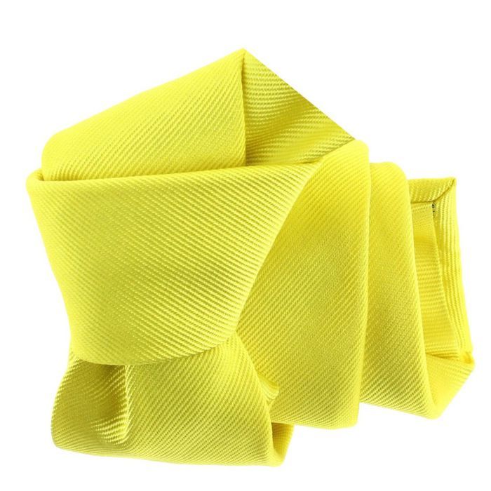 Cravate luxe faite à la main, jaune Citron