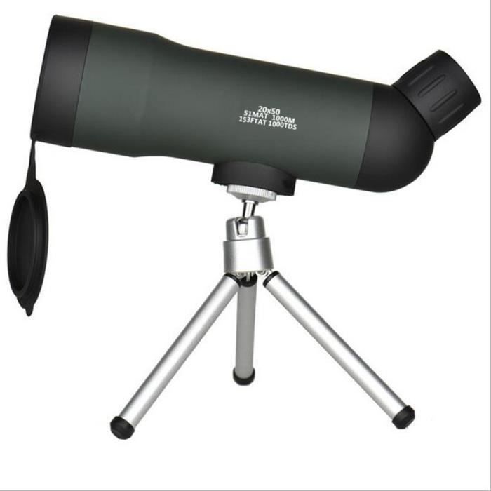 Qualité supérieure 20 x 50 Zoom HD Outdoor télescope monoculaire avec trépied Portable nuit Version longue-vue