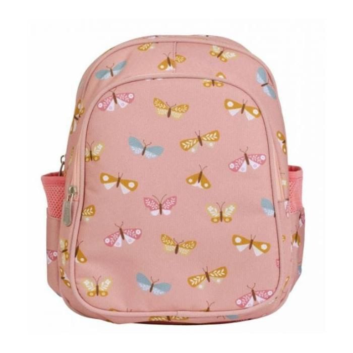 Sac à dos enfant - Papillons - Poche isotherme - 13 L - Dos respirant et bretelles rembourrées