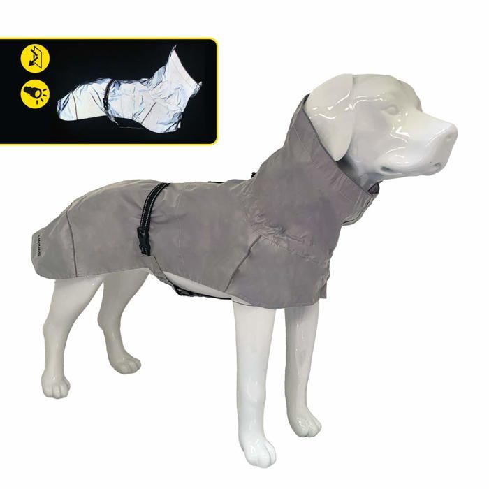 Comparer les prix de Croci - C7081390 - Hiking Manteau impermeable pour Chien, impermeable, reflechissant, Haute visibilite, Taille 90 cm - 384 g