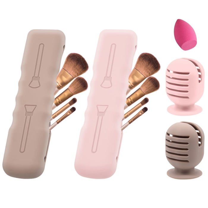 Porte-pinceaux De Maquillage En Acrylique - 26 Trous (4 Grands, 6 Moyens, 16 Petits) - Support Séchage Et Rangement