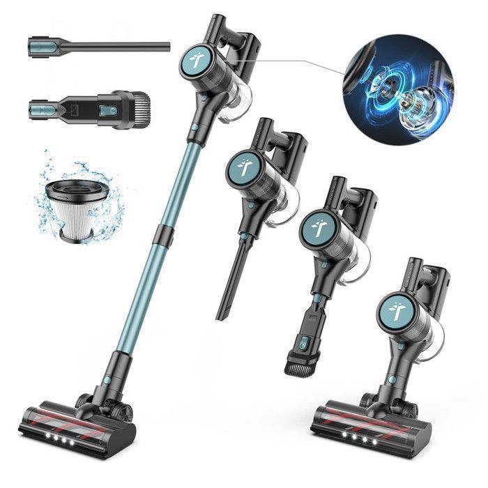 Aspirateur Balai sans Fil - 50000Pa - Moteur sans balais haute vitesse de 80 000 tr/min Batterie Amovible-Vert