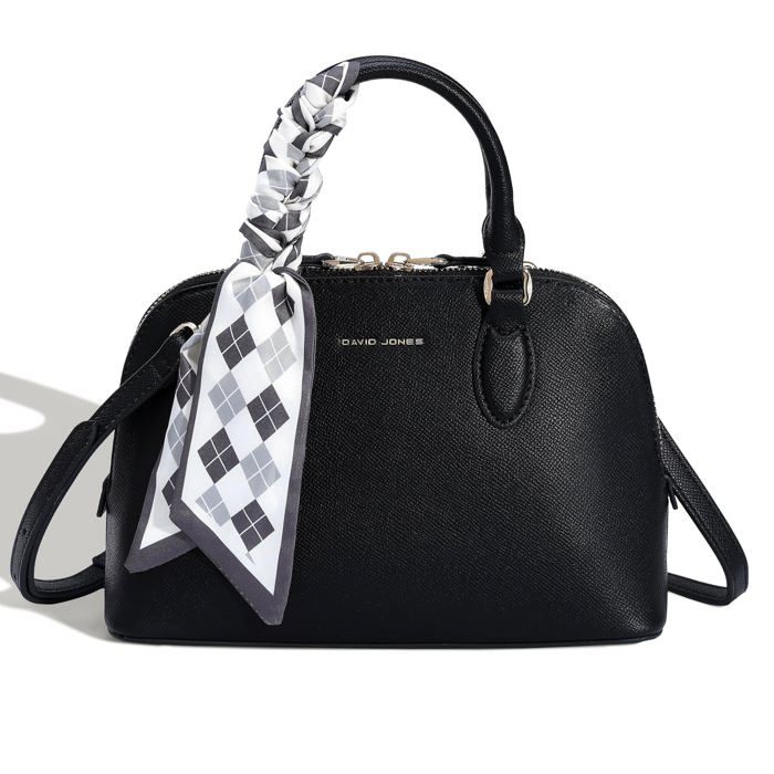 David Jones - Petit Sac à Main Bandoulière Cuir PU Femme - Noir David Jones - Petit Sac à Main Bandoulière Cuir PU Femme - Noir
