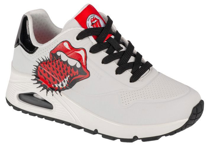 Skechers Baskets Femme - Blanc - Skechers Uno-Rolling Stones Single