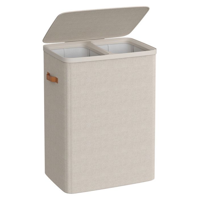 Panier à Linge En Corde De Coton Tissé - Avec Poignées - 30x30 Cm - Rangement Jouets, Vêtements - Blanc