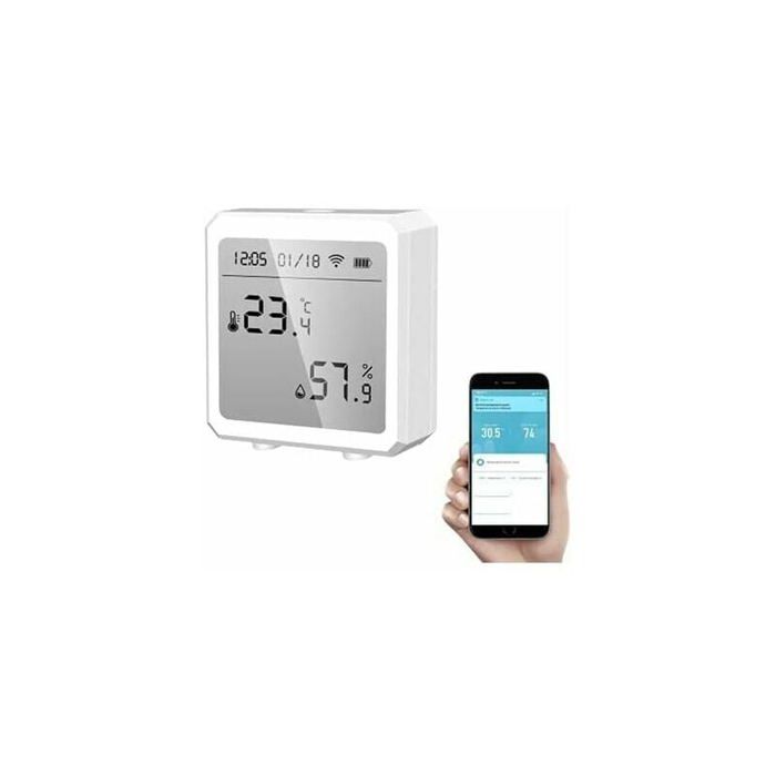 Meilleurs prix pour Thermomètre hygromètre Smart WiFi capteur température/humidité Bluetooth contrôle APP Tuya ODIPIE