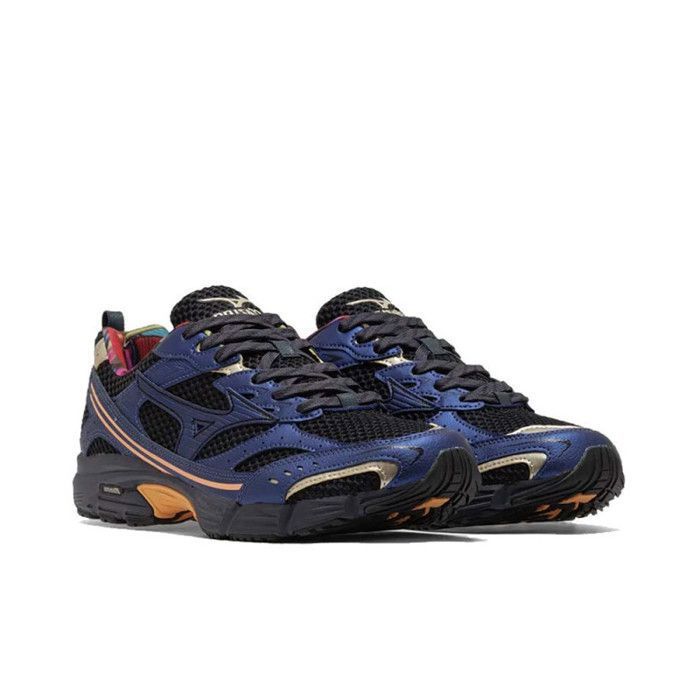 Mizuno Baskets Mizuno MXR Homme – Bleu et Orange – Style Rétro & Confort Moderne