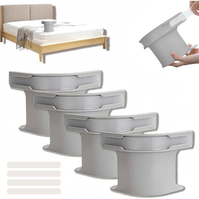 Fixateurs de drap 4 pièces 15x12cm clips pour housse de couette et alèse maintien literie gris