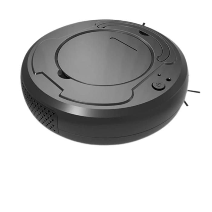 ASPIRATEUR ROBOT bac à poussière de 400 ml évitement automatique des obstacles batterie de 1200 mAh chargement USB noir