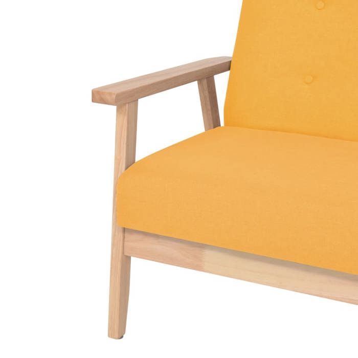 Promotion janvier Canapé à 2 places - MANGO - SOFA DOUBLE - tissu - Jaune 113.5x67x73.5 cm - SS82