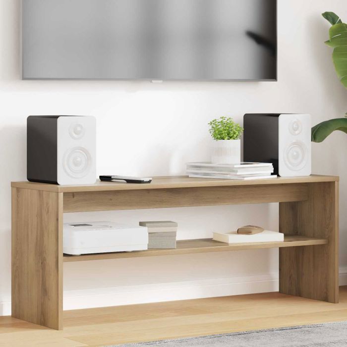 Meuble TV VIDAXL 100 x 30 x 40 cm chêne - meuble bas contemporain en bois dingénierie
