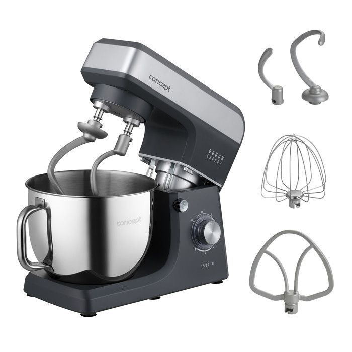 Robot pâtissier Concept Dough Expert puissance 1900 W double crochet 6 vitesses différentes RM6010