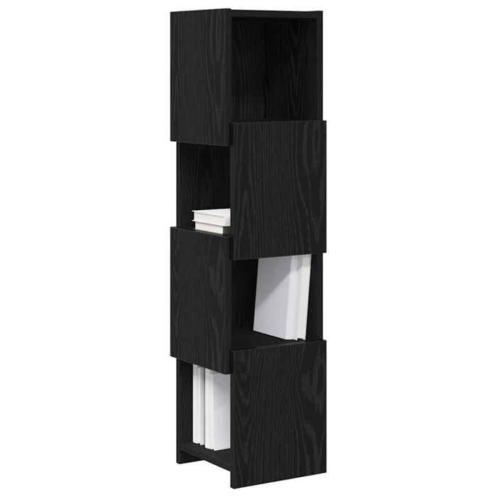 (Vente chaude) Meuble dangle Pour salon - Cabinet de Rangement/Caisson de salon - Chêne noir 25 5x25x102cm Bois dingénierie - M140