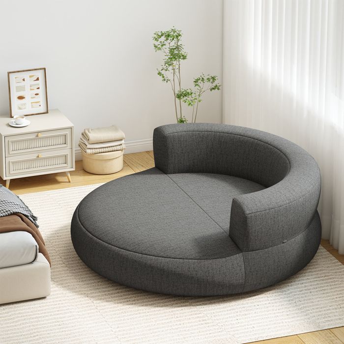 Canapé Gonflable Rond COSTWAY Housse Amovible Accoudoirs Larges Surface Généreuse 160 x 164 x 61 5 cm (L x l x H) Gris Canapé Gonflable Rond COSTWAY Housse Amovible Accoudoirs Larges Surface Généreuse 160 x 164 x 61 5 cm (L x l x H) Gris