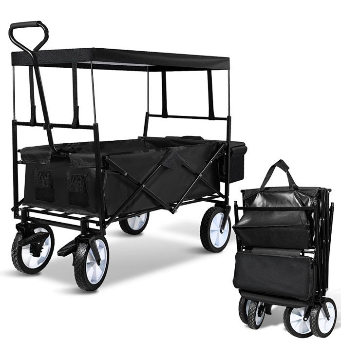 Pinolino Wagon pliant Paxi Dlx Comfort avec frein Bleu Marine pas cher