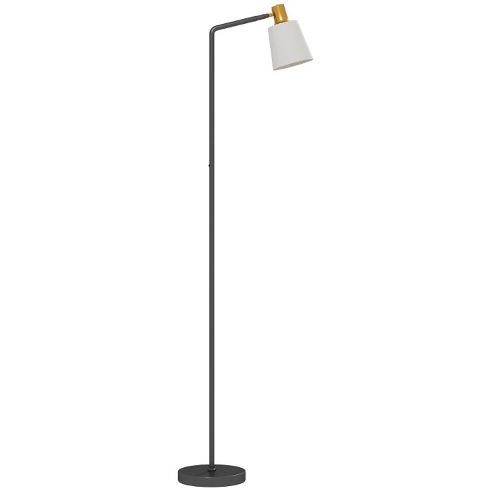 Lampe de sol LED - Tête pivotante 350° - 3000K/4000K/6500K - Noir - 45x21x148 cm - Éclairage trois couleurs