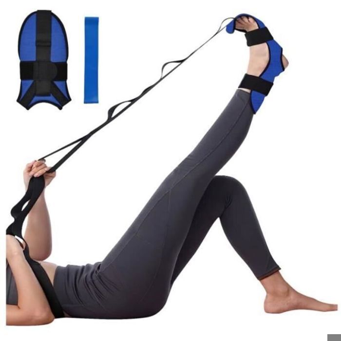 Sangle Yoga Élastique Ajustable en Polyester-Coton – Légère & Confortable