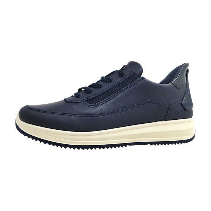 Femmes Ara chaussure à lacets sportive Osaka Textile Lacets Plat - bleu