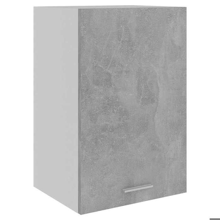 COCO Armoire Suspendue Lyon Gris Béton 395x31x60 cm en Bois dingénierie avec 1 porte et 2 étagères pour Cuisine_26_40964