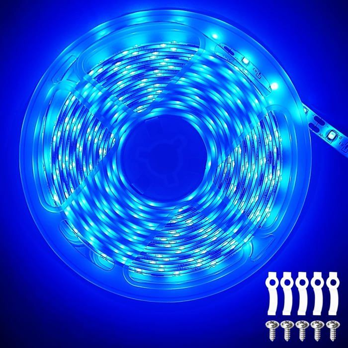 Ruban Led 5M Bleu 12V Bande Led 300Leds Ip65 Étanche[Ji281]