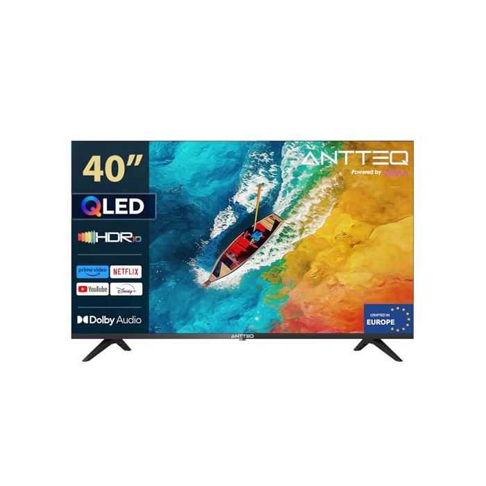 AV40F5Q 2K QLED FHD Smart TV 40 Pouces HDR10 Bluetooth avec Triple Tuner (DVB C S2 T2) App Store Netflix Video Rakuten TV DAZN