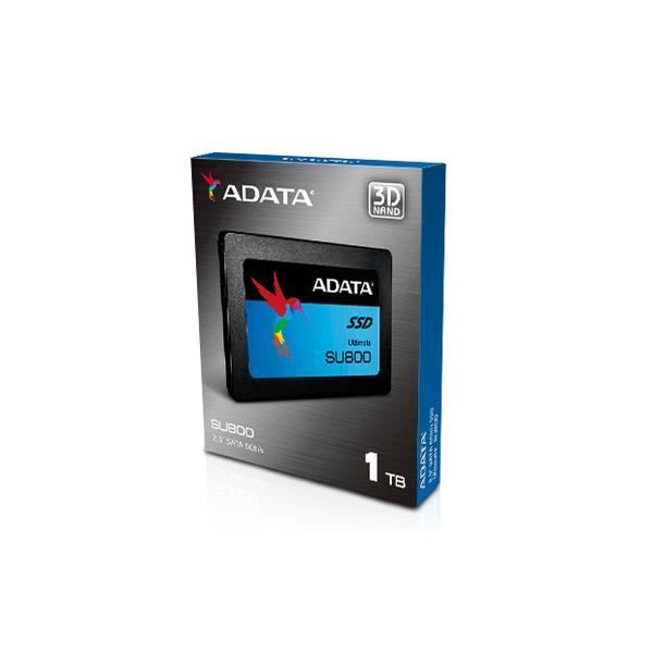 Disque SSD interne – ADATA – Ultimate SU800 – 1 To – SATA 6 Gb/s – NCQ – TRIM – DevSleep – LDPC – S.M.A.R.T.