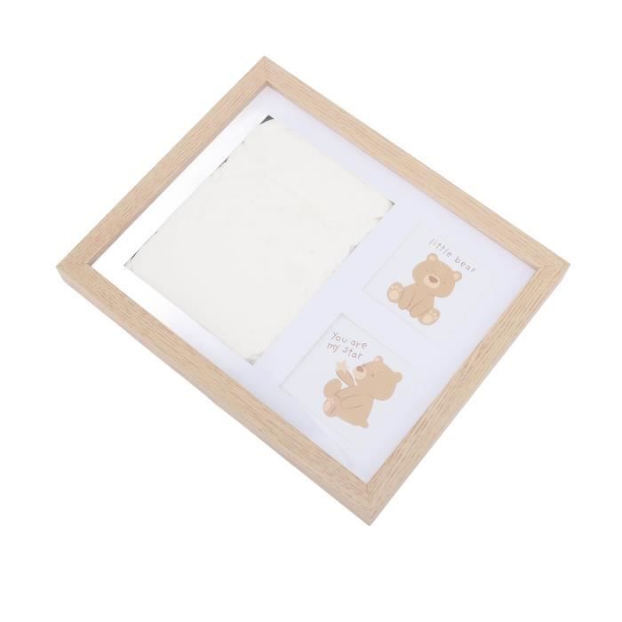 NECXON Kit D'Empreintes Mains Et Pieds Bébé Sans Encre - Or + Noir, Tampons Et Cartes Pour Souvenirs Précieux
