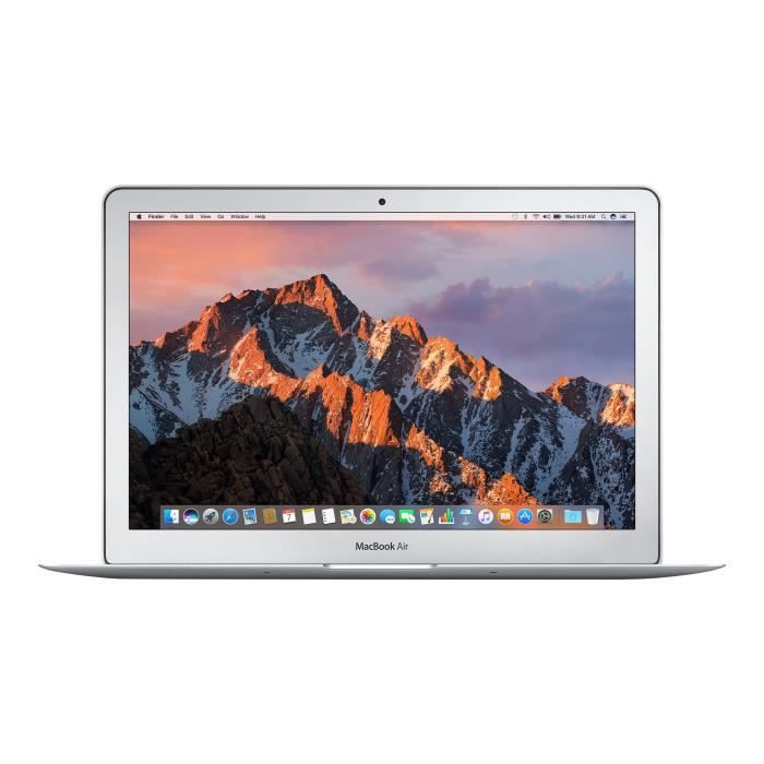 Top achat PC Portable Apple MacBook Air Core i5 1.8 GHz OS X 10.12 Sierra 8 Go RAM 128 Go stockage flash 13.3" 1440 x 900 HD Graphics 6000 Wi-Fi CTO pas cher