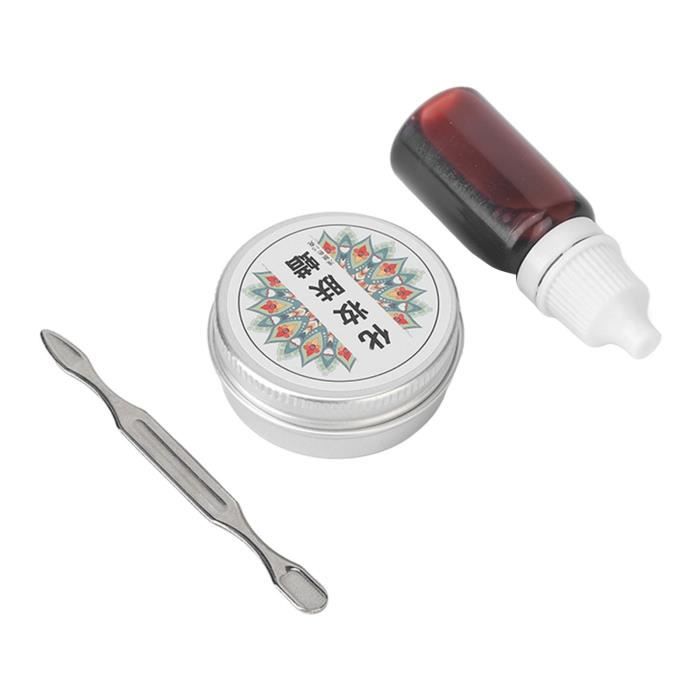 Kit Maquillage Halloween - Cire Cicatrice, Faux Sang & Spatule - Effets Spéciaux Zombie/Cosplay, Facile à Laver - 8