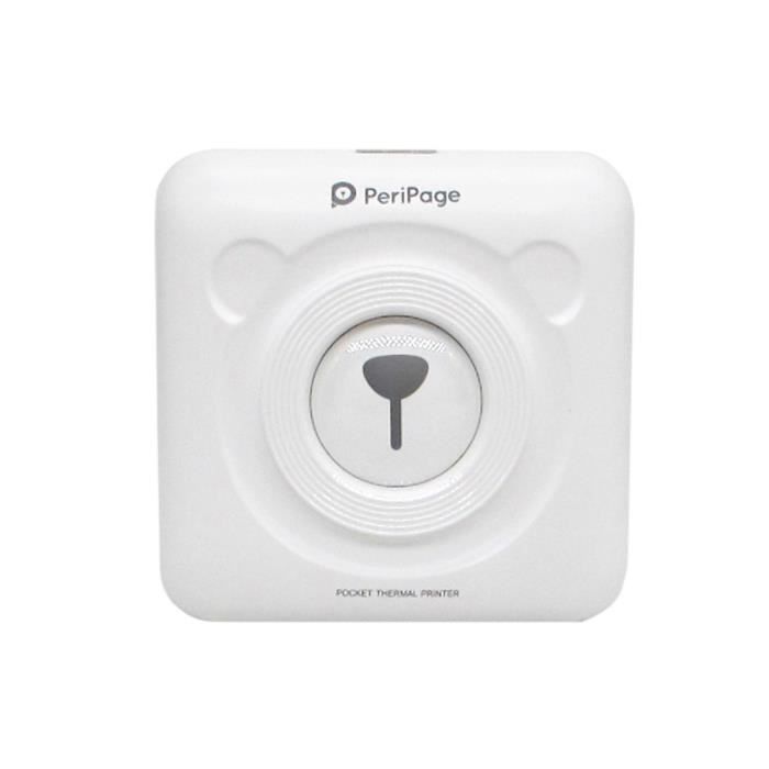 Imprimante thermique de poche Peripage - Blanc - Bluetooth - Inkless - Format A6