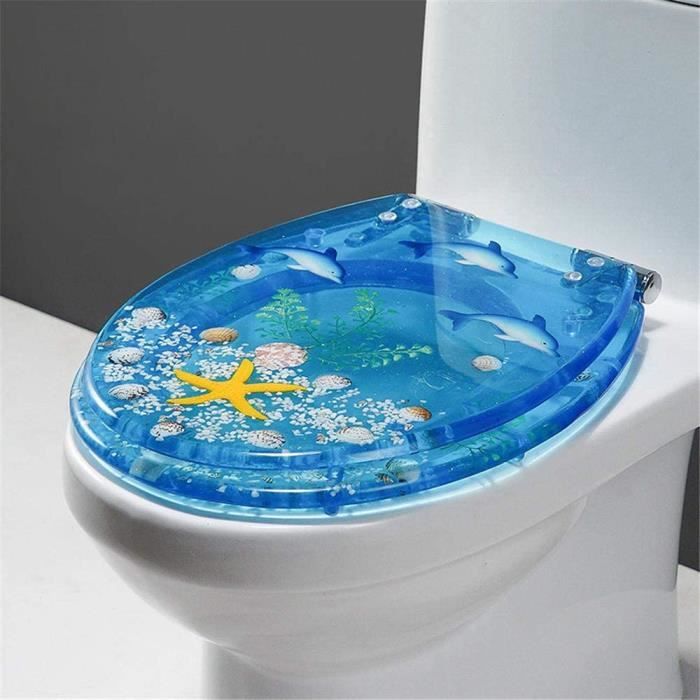 Wc siège couvercle de toilettes abattant abattant toilette wc couvercle siège de toilette blue bleu