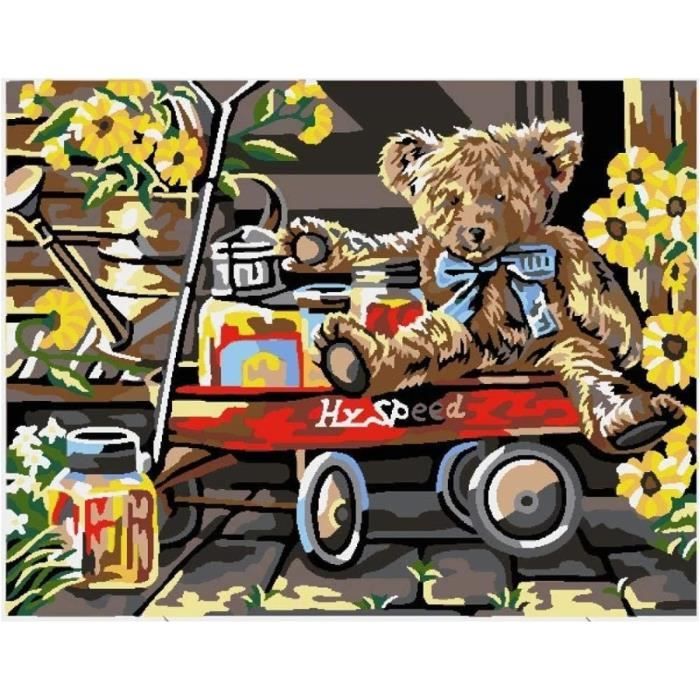 YUNLINZI Peinture Par Numéros – Football En Feu – 40×50 Cm, Sans Cadre – Toile Pré-imprimée, Pinceaux Inclus