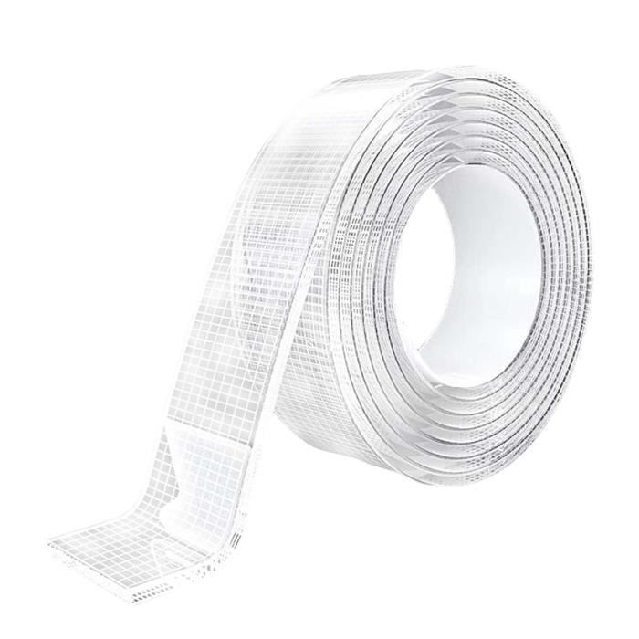 Nano Bande Adhésive Double Face Transparente, Réutilisable, Sans Trace Forte Adherence Gel Disques Colle Etanche