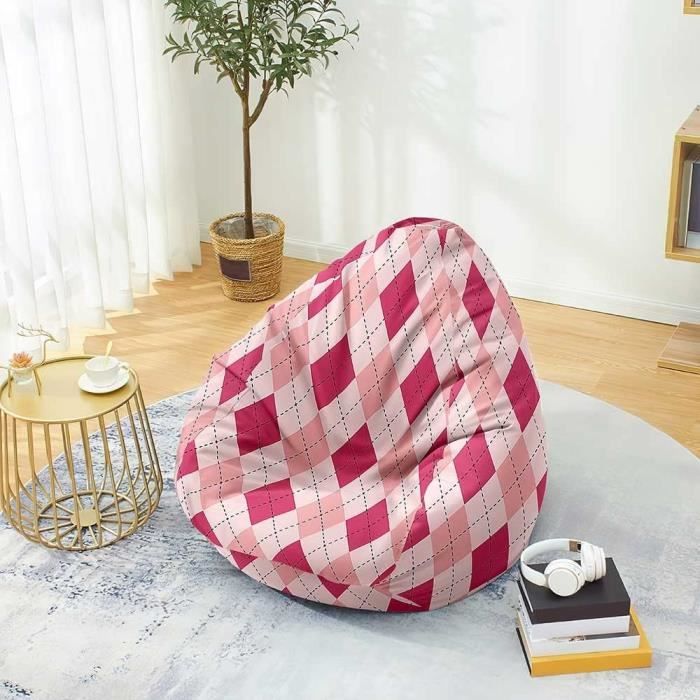 Pouf Poire Géant Mateju - Housse Décorative Oiseaux à Fleurs 3D - Pour Salon, Chambre, Balcon - Tailles S à XL