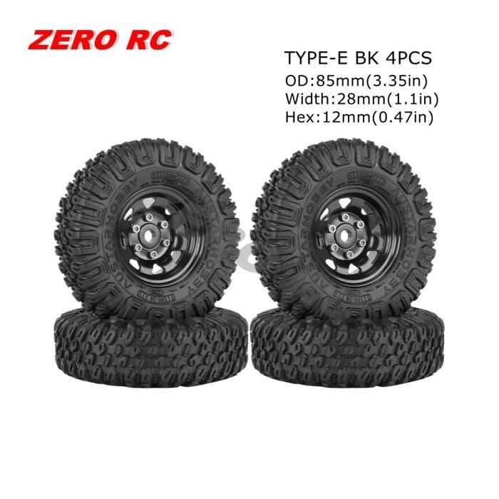 Juego De 4 Neumáticos Todoterreno De 85 Mm Para Coches RC 1/10 – Resistencia Y Agarre Mejorados
