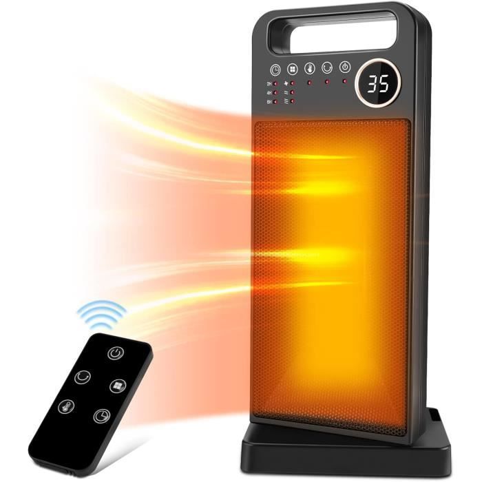 Midea Chauffage Soufflant En Céramique PTC 2000W Avec 4 Modes, Portable