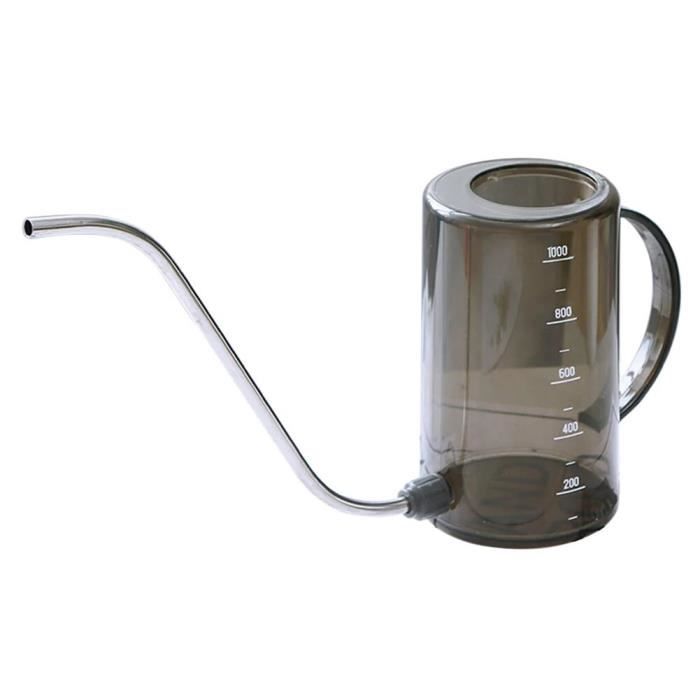 Arrosoir En Acier Inoxydable 1000ml - Bec Long 16cm - Poignée Bois - Pour Plantes D'Intérieur