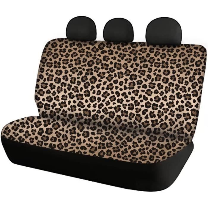 Housse de siège de voiture de luxe imprimée léopard, coussinets de ceinture  de sécurité, et protection 2 pieces seat covers - Cdiscount Auto