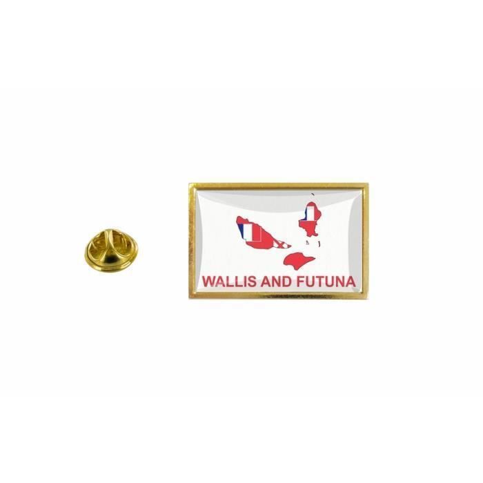 Pin's Badge Métal époxy 2,2x1,6cm - Drapeau Wallis Et Futuna - Fermoir Papillon Inclus - Résistant à L'eau