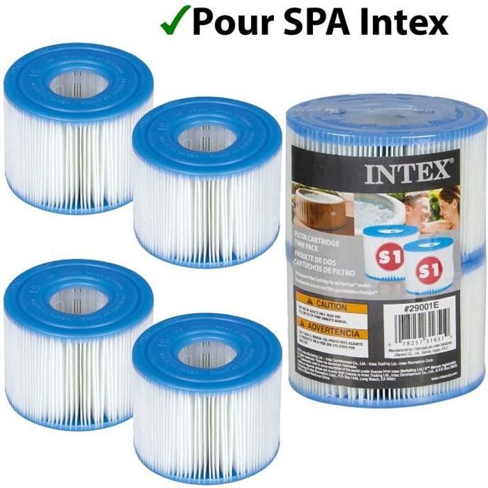 Intex PureSpa Type S1 Cartouche de Filtre Spa Cartouches de rechange pack de 2