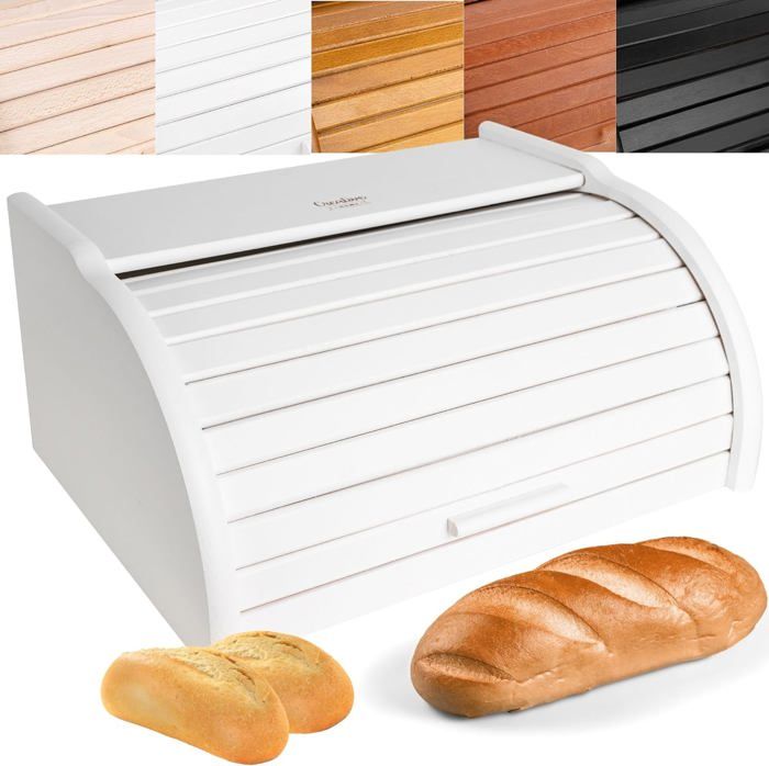 creative home boîte à pain blanc | 38 x 28,5 x 17,5 cm | boite à pain | boite a pain bois | boite en bois | boîtes à pain