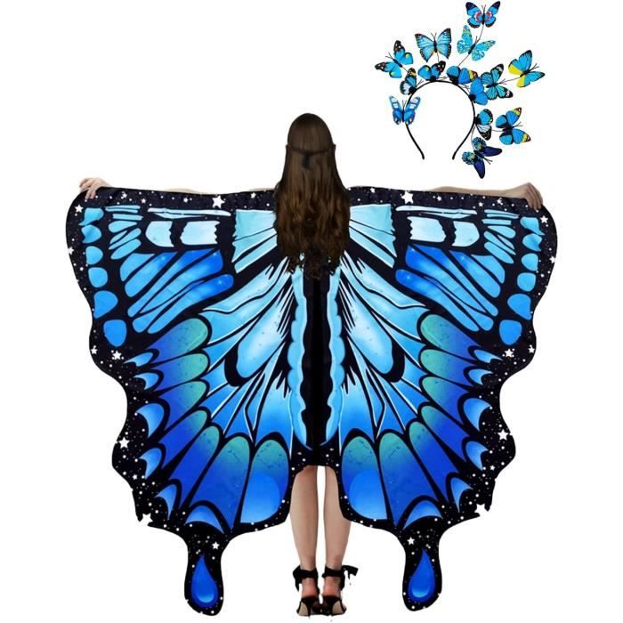 1 Set Ailes de Papillon Filles Ailes de Fée Papillon Pliables pour Enfants Serre-tête et Baguette Accessoires de Costume de Fée pour Fêtes d'Halloween Cosplay Séances Photo acheter à prix bas