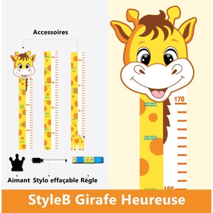 Kalavika Toise Murale Autocollants Regle Pour Enfants Toile Hauteur Regle De Mesure Decoration De Salle Chambre D Enfant Girafe Jau Cdiscount Puericulture Eveil Bebe