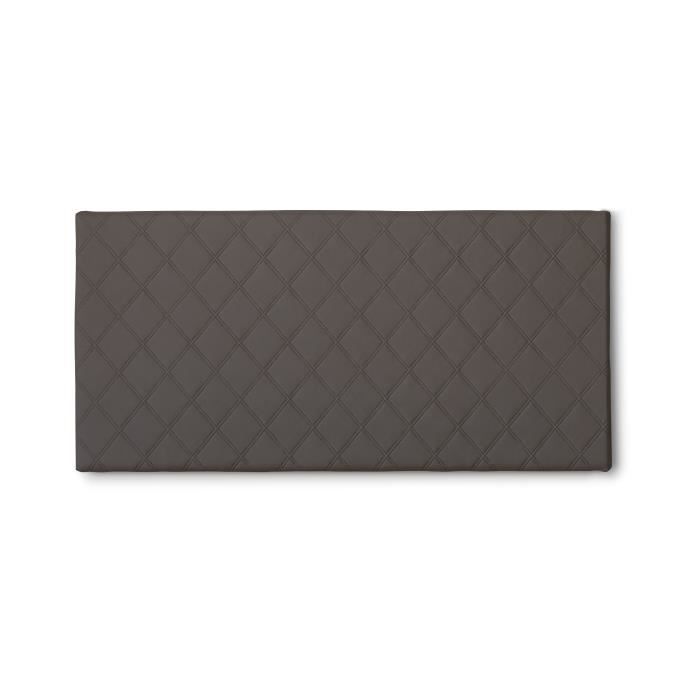 Tête de lit Cleo - DMORA - Simili cuir - Made in Italy - Convient pour lit queen size - Cm 130x60 - Tourterelle Tête de lit Cleo - DMORA - Simili cuir - Made in Italy - Convient pour lit queen size - Cm 130x60 - Tourterelle