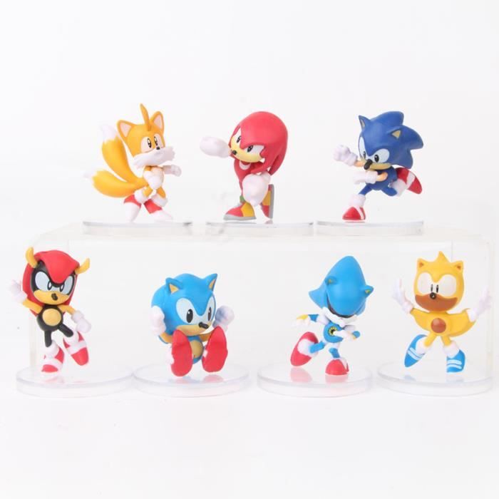 7 Pcs Ensemble Sonic The Hedgehog Figure 6cm Sonic Shadow Knuckles Tails Sonic Figure Sonic Boom Dolls Cake Decorat Cdiscount Jeux Jouets