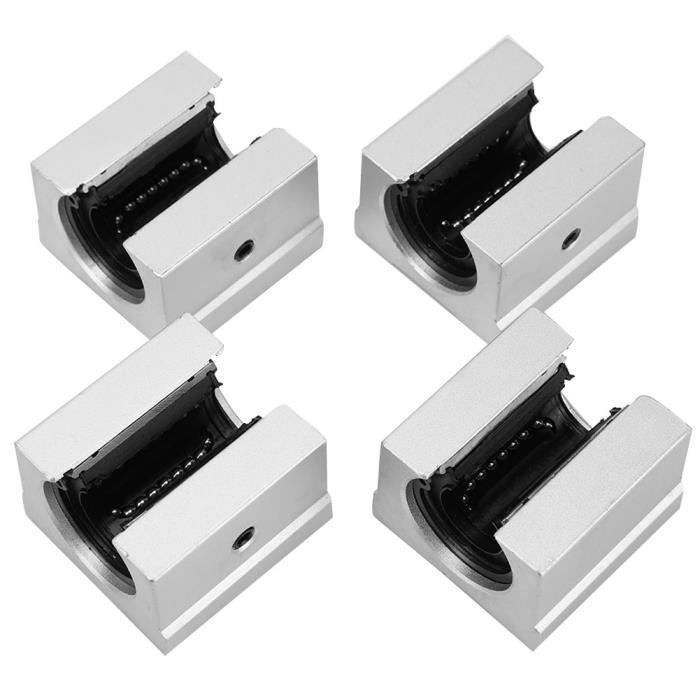 Glissière de Bloc Portant le Mouvement Linéaire Ouvert de 4pcs 16mm SBR16UU pour la Pièce de Commande Numérique par Ordinateur Glissière de Bloc Portant le Mouvement Linéaire Ouvert de 4pcs 16mm SBR16UU pour la Pièce de Commande Numérique par Ordinateur