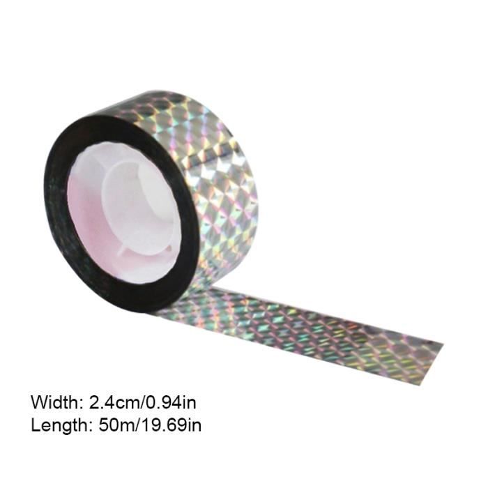 Lot de 2 rouleaux de 2 rouleaux de 100 mètres de ruban répulsif pour oiseaux et oiseaux 200 m