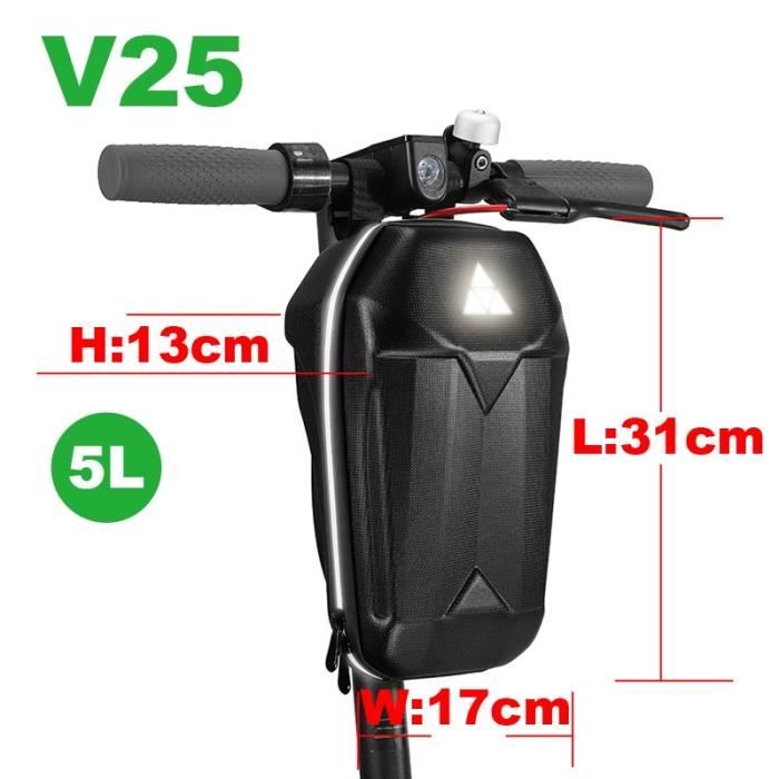 Sacoche De Guidon 3L Pour Trottinette Électrique – Étanche, Rigide, Avec Poche à Documents – Installation Facile